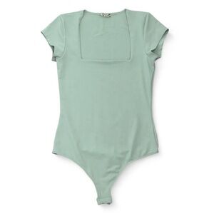 Free people square eyes bodysuit cloudy sage